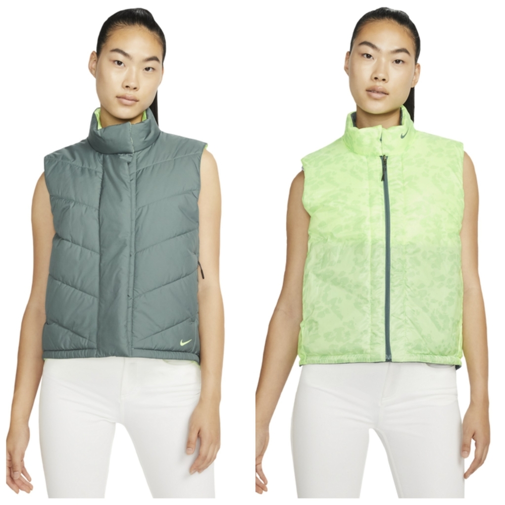NWT Nike Green Therma-FIT Repel Reversible Puffer Vest Size L